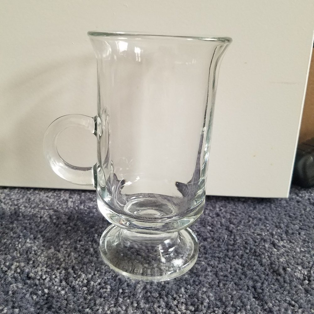 Vintage Glass w/ 8 and anchor HOT CHOCOLATE